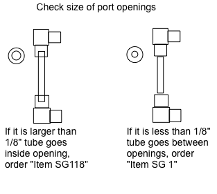 sight glass tube size